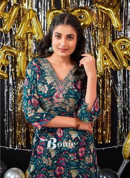 Shagun Vol 3 By Bonie Rayon Printed Alia Cut Kurtis Catalog Catalog